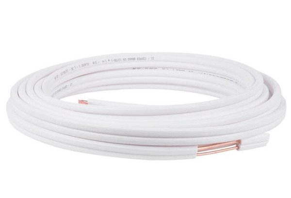 Měděné potrubí pro klimatizace 1/4″ + 3/8″ s izolací – 1m